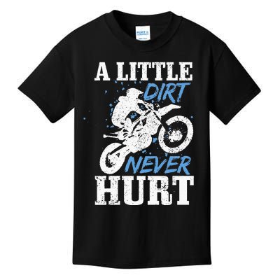 Motocross Little Dirt Never Hurt Dirt Bike MX Racing Biker Kids T-Shirt