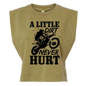 Motocross Little Dirt Never Hurt Dirt Bike MX Racing Biker Garment-Dyed Women's Muscle Tee