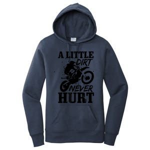 Motocross Little Dirt Never Hurt Dirt Bike MX Racing Biker Women's Pullover Hoodie