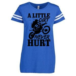 Motocross Little Dirt Never Hurt Dirt Bike MX Racing Biker Enza Ladies Jersey Football T-Shirt