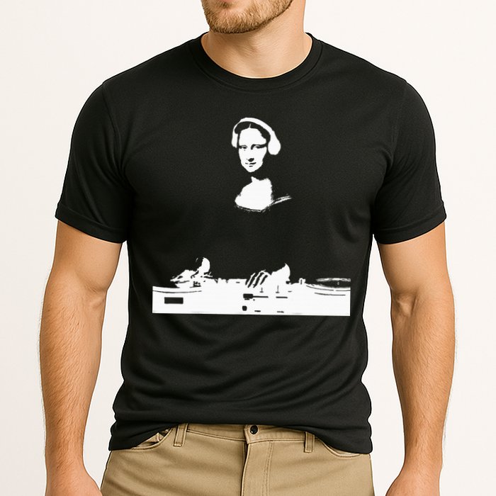 Mona Lisa Dj Art Funny Edm Techno Rave Music Performance Shirt