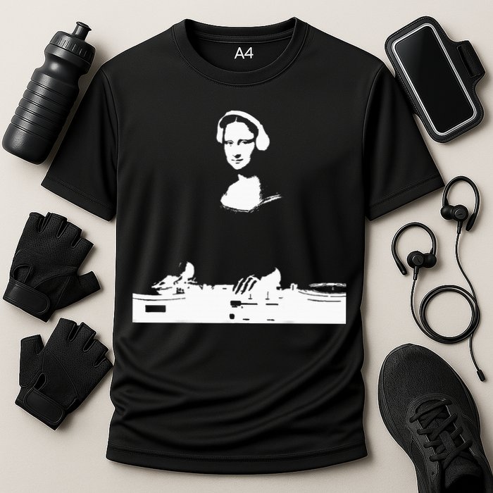 Mona Lisa Dj Art Funny Edm Techno Rave Music Performance Shirt