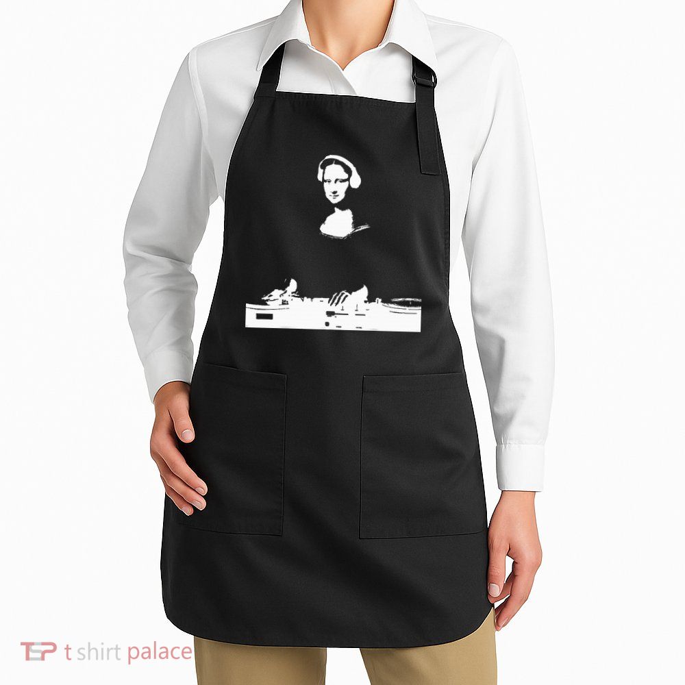 Mona Lisa Dj Art Funny Edm Techno Rave Music Apron