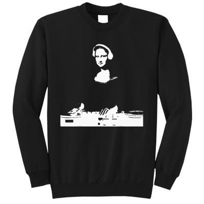 Mona Lisa Dj Art Funny Edm Techno Rave Music Sweatshirt