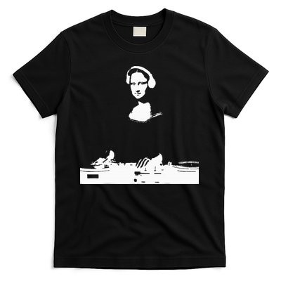 Mona Lisa Dj Art Funny Edm Techno Rave Music T-Shirt