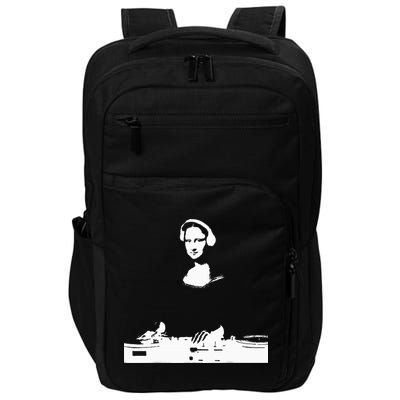 Mona Lisa Dj Art Funny Edm Techno Rave Music Impact Tech Backpack