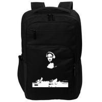 Mona Lisa Dj Art Funny Edm Techno Rave Music Impact Tech Backpack