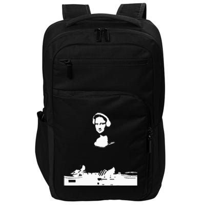 Mona Lisa Dj Art Funny Edm Techno Rave Music Impact Tech Backpack