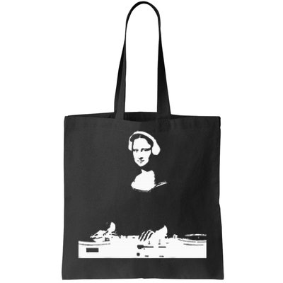 Mona Lisa Dj Art Funny Edm Techno Rave Music Tote Bag