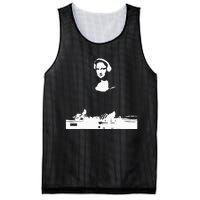 Mona Lisa Dj Art Funny Edm Techno Rave Music Mesh Reversible Basketball Jersey Tank