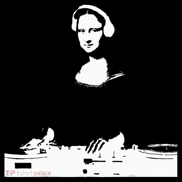 Mona Lisa Dj Art Funny Edm Techno Rave Music Youth Performance Sprint T-Shirt