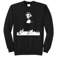 Mona Lisa Dj Art Funny Edm Techno Rave Music Tall Sweatshirt