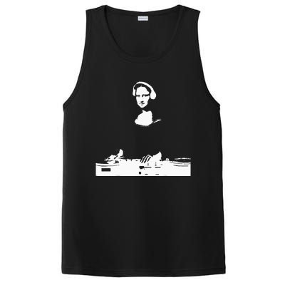 Mona Lisa Dj Art Funny Edm Techno Rave Music PosiCharge Competitor Tank