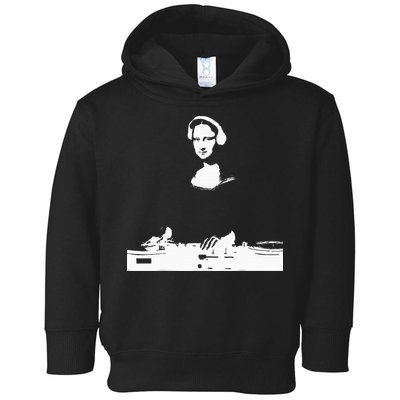 Mona Lisa Dj Art Funny Edm Techno Rave Music Toddler Hoodie