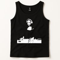 Mona Lisa Dj Art Funny Edm Techno Rave Music Tank Top
