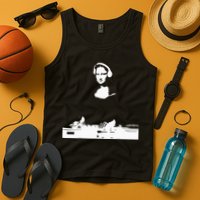 Mona Lisa Dj Art Funny Edm Techno Rave Music Tank Top