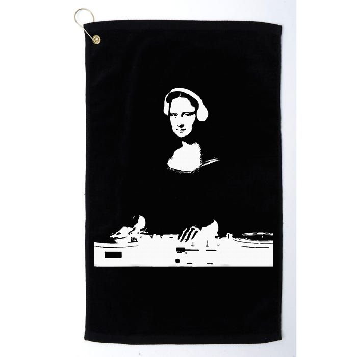 Mona Lisa Dj Art Funny Edm Techno Rave Music Golf Towel