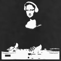 Mona Lisa Dj Art Funny Edm Techno Rave Music Golf Towel