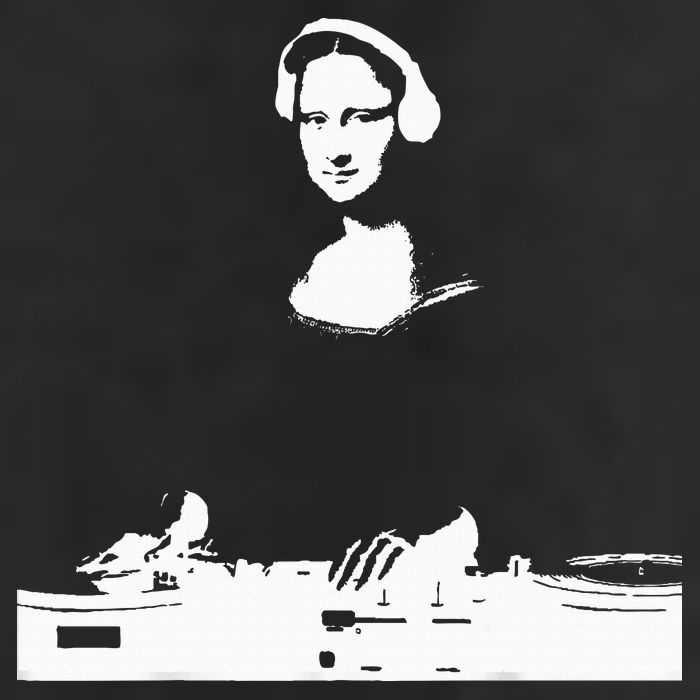 Mona Lisa Dj Art Funny Edm Techno Rave Music Golf Towel