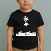 Mona Lisa Dj Art Funny Edm Techno Rave Music Toddler T-Shirt