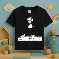Mona Lisa Dj Art Funny Edm Techno Rave Music Toddler T-Shirt
