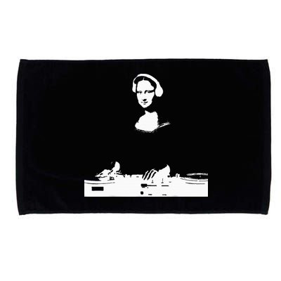 Mona Lisa Dj Art Funny Edm Techno Rave Music Microfiber Hand Towel