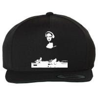 Mona Lisa Dj Art Funny Edm Techno Rave Music Wool Snapback Cap