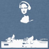 Mona Lisa Dj Art Funny Edm Techno Rave Music Garment-Dyed Sweatshirt