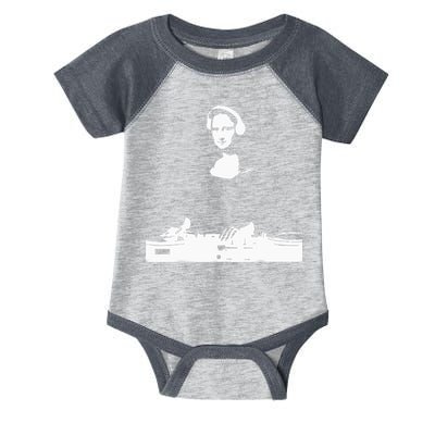 Mona Lisa Dj Art Funny Edm Techno Rave Music Infant Baby Jersey Bodysuit
