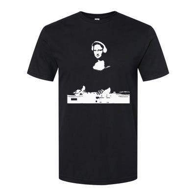 Mona Lisa Dj Art Funny Edm Techno Rave Music Softstyle CVC T-Shirt