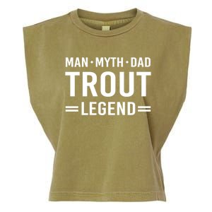 Myth Legend Dad Trout Fishing Gift Garment-Dyed Women's Muscle Tee