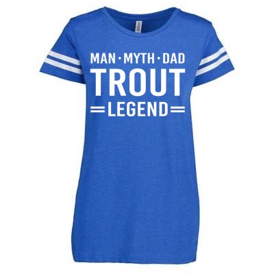 Myth Legend Dad Trout Fishing Gift Enza Ladies Jersey Football T-Shirt