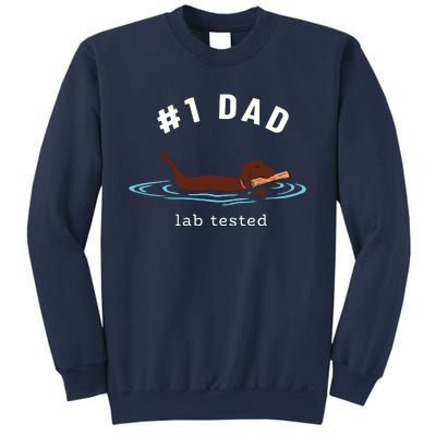 Men Lab Dad Chocolate Labrador Retriever Dog 1 Dad Sweatshirt