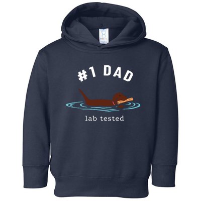 Men Lab Dad Chocolate Labrador Retriever Dog 1 Dad Toddler Hoodie