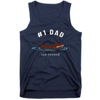 Men Lab Dad Chocolate Labrador Retriever Dog 1 Dad Tank Top