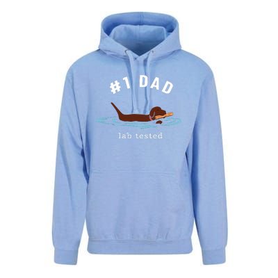 Men Lab Dad Chocolate Labrador Retriever Dog 1 Dad Unisex Surf Hoodie