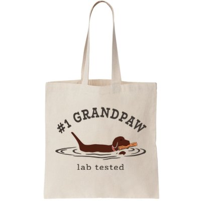 Men Lab Dad Chocolate Labrador Retriever Dog 1 Grandpaw Tote Bag