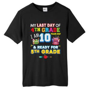 My Last Day Of 4th Grade Im 10 Year Old Ready For 5th Grade Tall Fusion ChromaSoft Performance T-Shirt