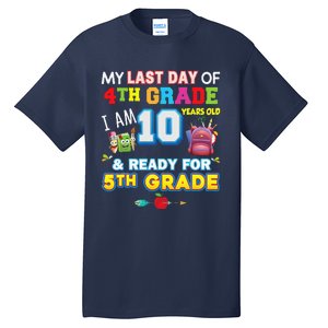 My Last Day Of 4th Grade Im 10 Year Old Ready For 5th Grade Tall T-Shirt