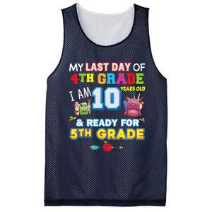 My Last Day Of 4th Grade Im 10 Year Old Ready For 5th Grade Mesh Reversible Basketball Jersey Tank