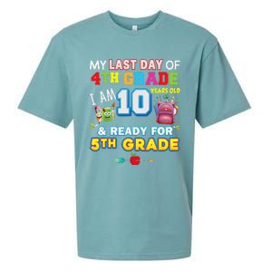 My Last Day Of 4th Grade Im 10 Year Old Ready For 5th Grade Sueded Cloud Jersey T-Shirt