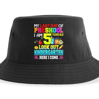 My Last Day Of Preschool Graduation Kindergarten Here I Come Sustainable Bucket Hat