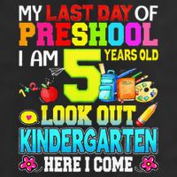 My Last Day Of Preschool Graduation Kindergarten Here I Come 11oz C Handle Ceramic Mug