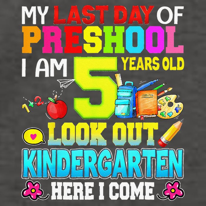 My Last Day Of Preschool Graduation Kindergarten Here I Come Vector Backpack