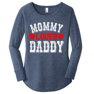 Mommy Loves Daddy Gift Women's Perfect Tri Tunic Long Sleeve Shirt