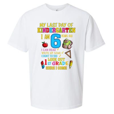 My Last Day Of Kindergarten 1st Grade Here I Come So Long  Sueded Cloud Jersey T-Shirt