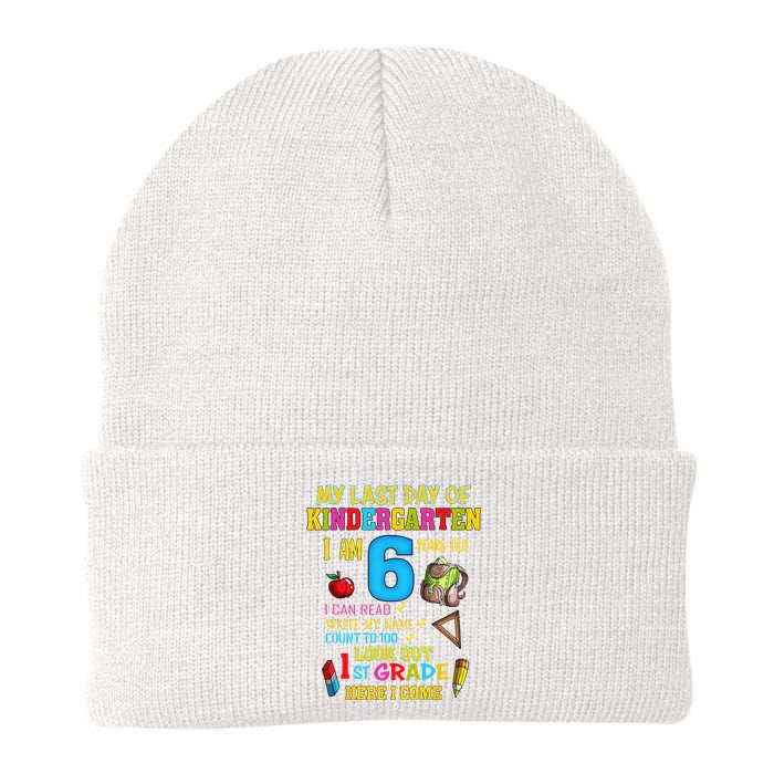 My Last Day Of Kindergarten 1st Grade Here I Come So Long  Knit Cap Winter Beanie