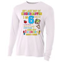 My Last Day Of Kindergarten 1st Grade Here I Come So Long  Cooling Performance Long Sleeve Crew