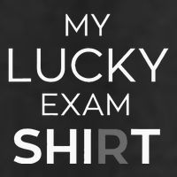 My Lucky Exam School Graduation Funny Trendy Satire 7 Panel Mesh Trucker Snapback Hat