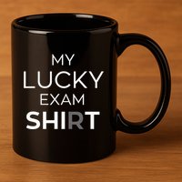 My Lucky Exam School Graduation Funny Trendy Satire 11oz C Handle Ceramic Mug
